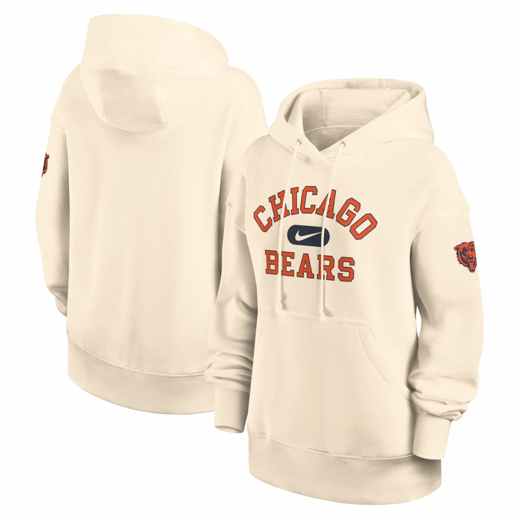 Chicago Bears Women's Oversized Legacy Phoenix Hoodie - Natural - Nike