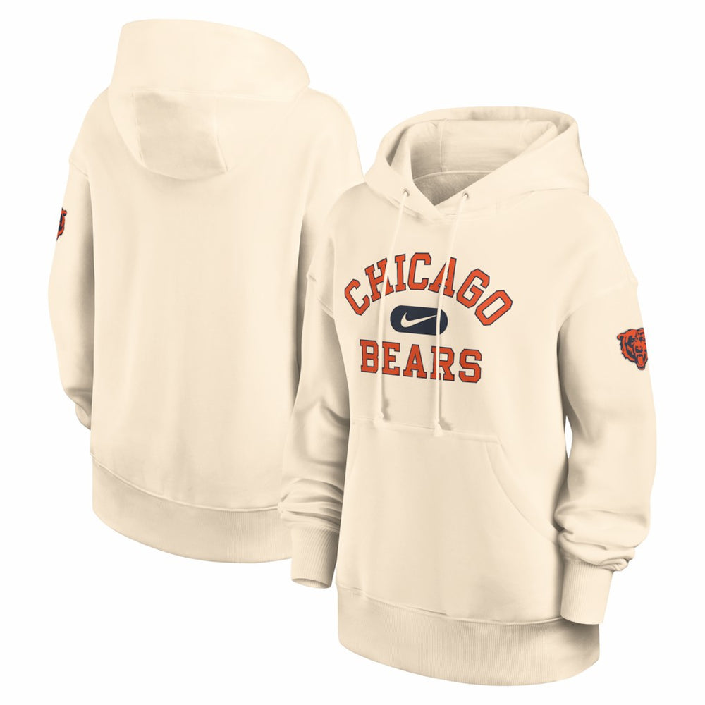 Chicago Bears Women's Oversized Legacy Phoenix Hoodie - Natural - Nike