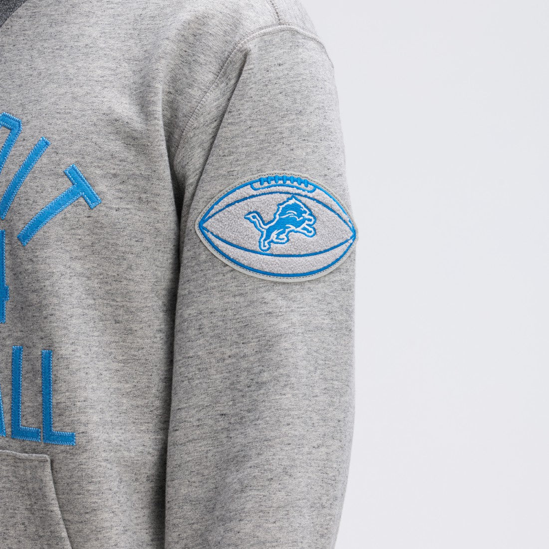 Detroit Lions IconicFleece Pocket Sweatshirt - Heather Gray - Fanatics