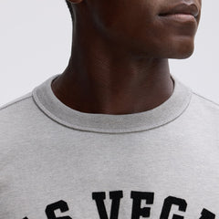 Las Vegas Raiders IconicFleece Short Sleeve Sweatshirt - Heather Gray - Fanatics
