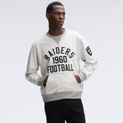 Las Vegas Raiders IconicFleece Pocket Sweatshirt - Heather Gray - Fanatics