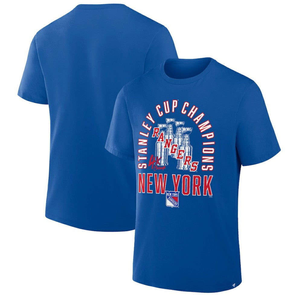 New York Rangers Fanatics 4x Stanley Cup Champions T-Shirt - Blue | Fanatics discount