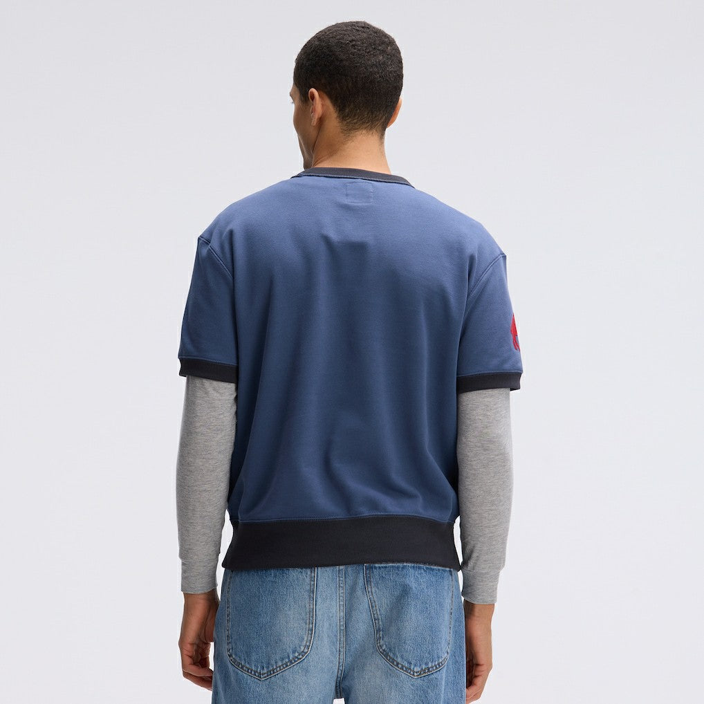 Buffalo Bills IconicFleece Short Sleeve Sweatshirt - Royal - Fanatics