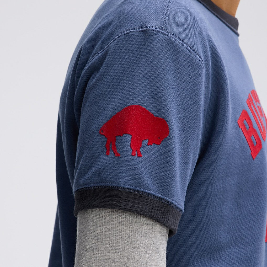 Buffalo Bills IconicFleece Short Sleeve Sweatshirt - Royal - Fanatics