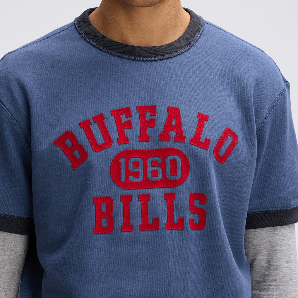 Buffalo Bills IconicFleece Short Sleeve Sweatshirt - Royal - Fanatics