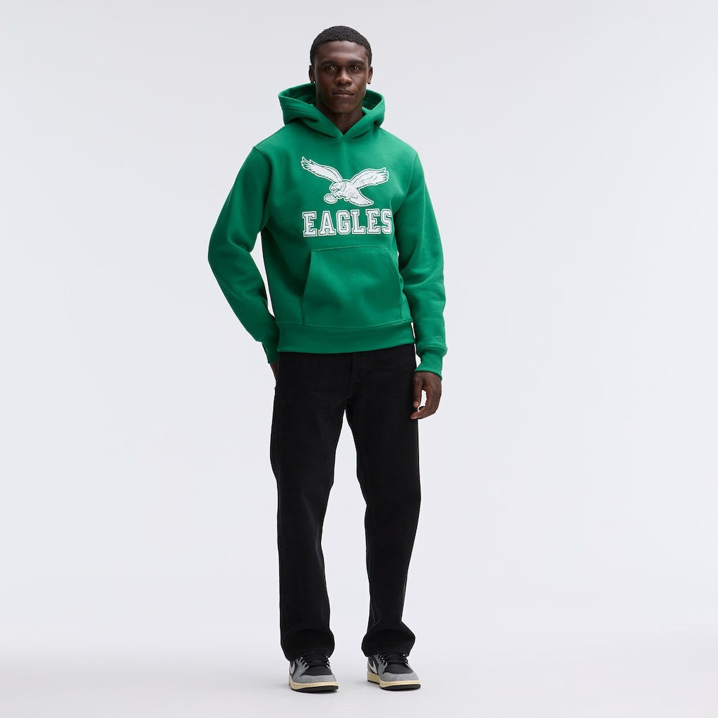 Philadelphia Eagles IconicFleece Flocked Hoodie - Kelly Green - Fanatics