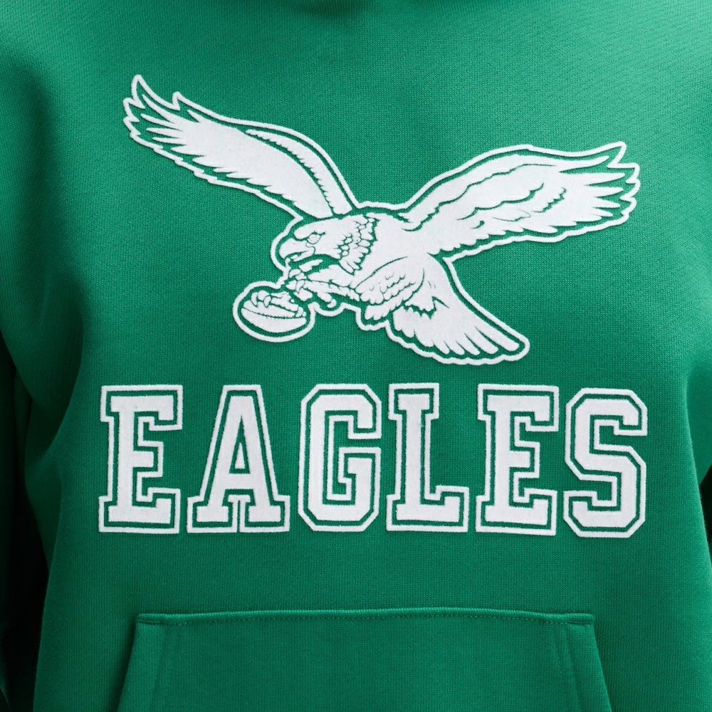 Philadelphia Eagles IconicFleece Flocked Hoodie - Kelly Green - Fanatics