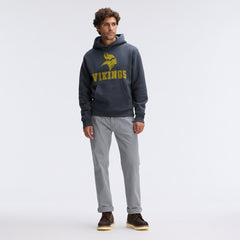 Minnesota Vikings IconicFleece Flocked Hoodie - Charcoal - Fanatics