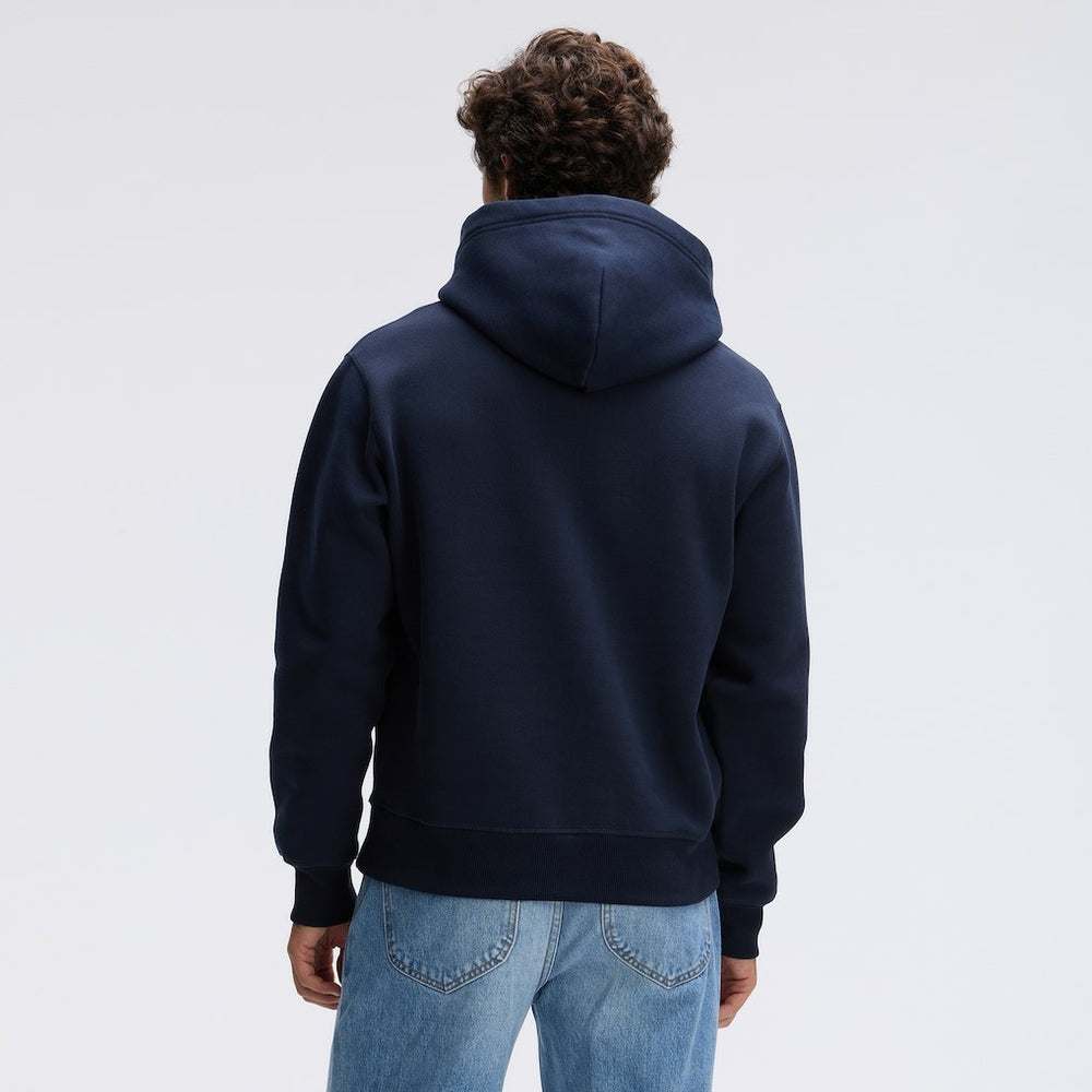 Chicago Bears IconicFleece Flocked Hoodie - Navy - Fanatics