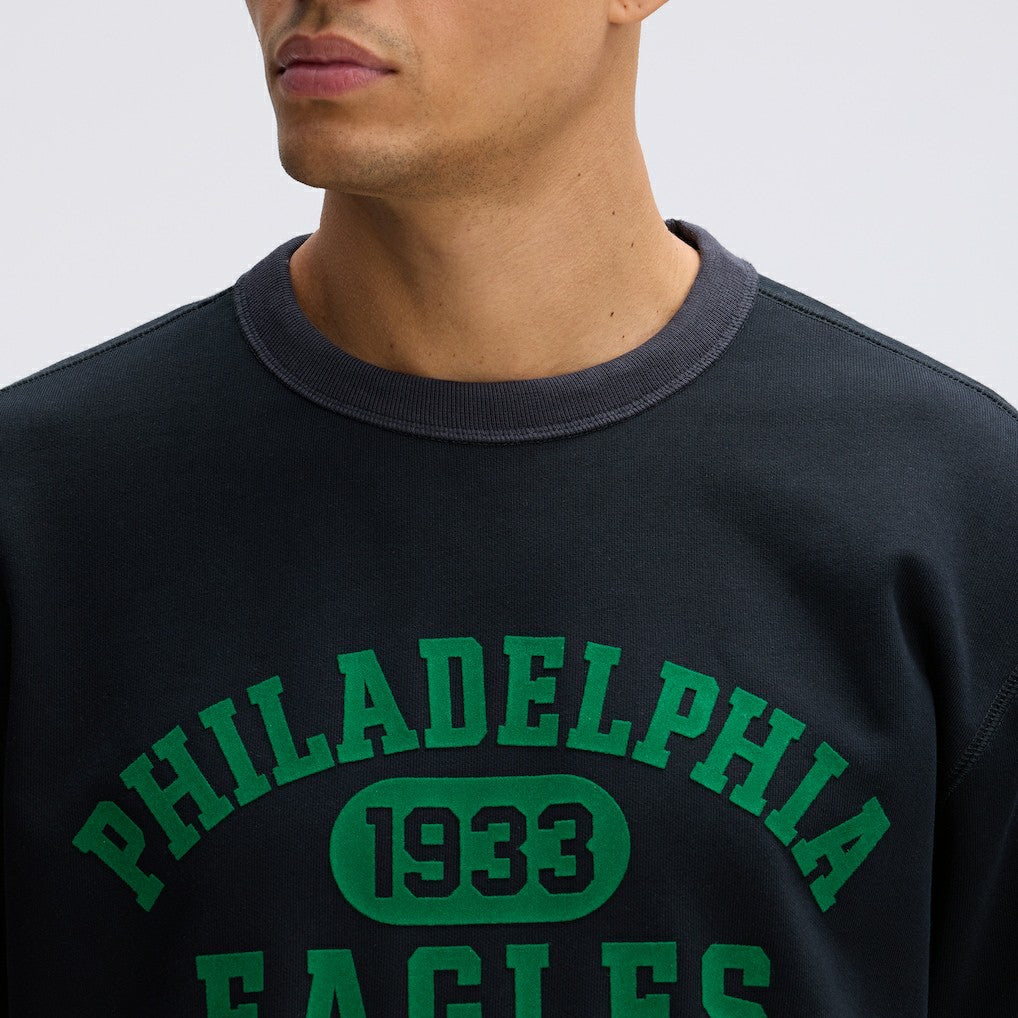 Philadelphia Eagles IconicFleece Short Sleeve Sweatshirt - Black - Fanatics