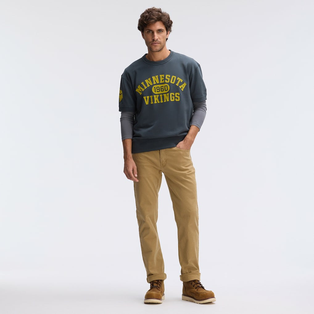 Minnesota Vikings IconicFleece Short Sleeve Sweatshirt - Charcoal - Fanatics