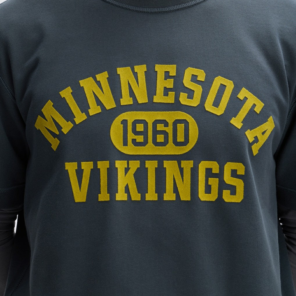 Minnesota Vikings IconicFleece Short Sleeve Sweatshirt - Charcoal - Fanatics