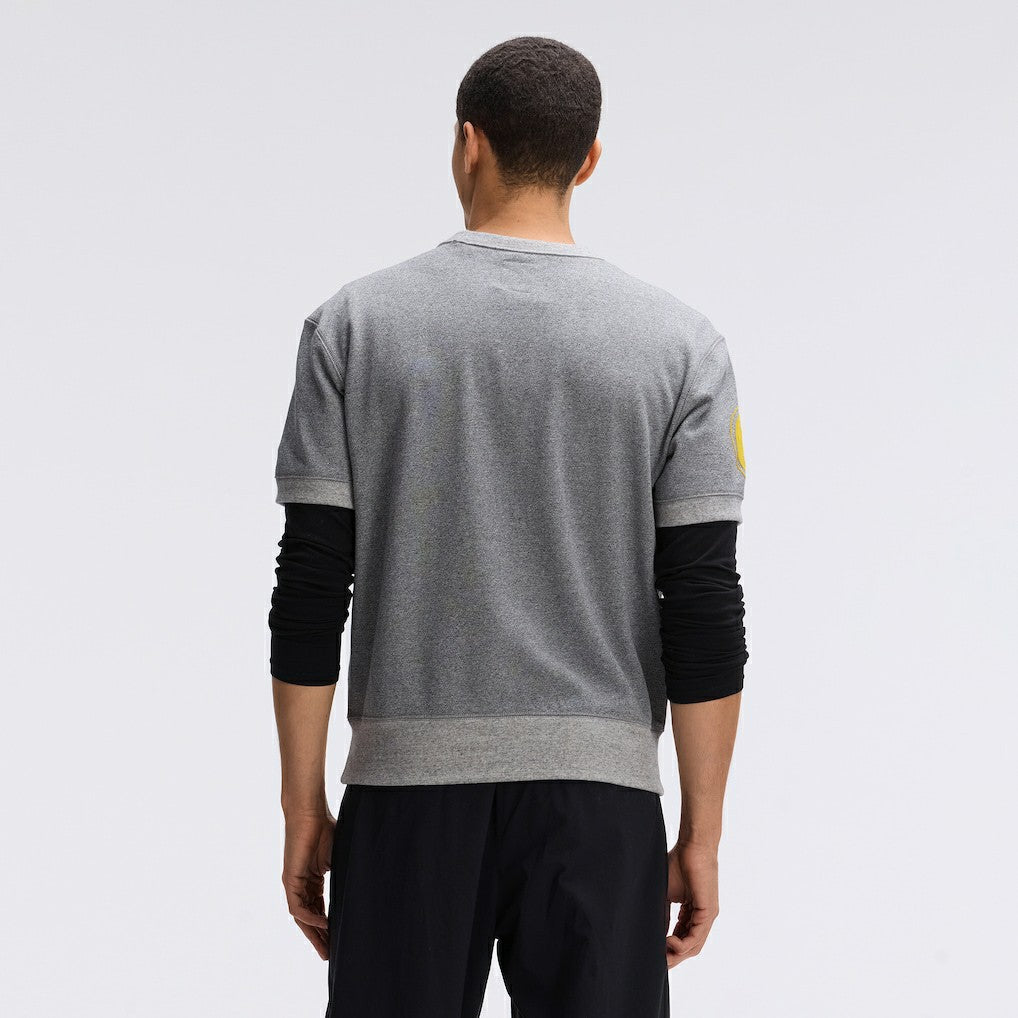 Pittsburgh Steelers IconicFleece Short Sleeve Sweatshirt - Athletic Heather Gray - Fanatics