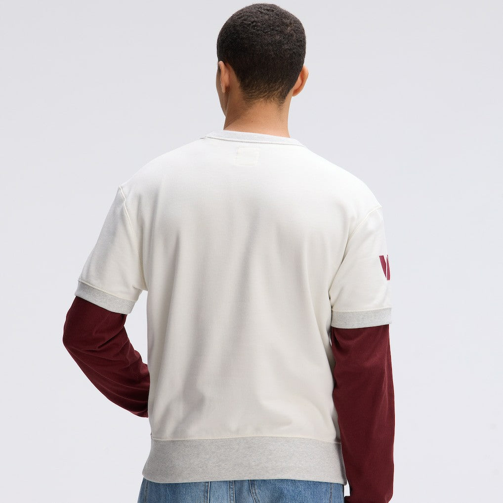 Washington Commanders IconicFleece Short Sleeve Sweatshirt - Oatmeal - Fanatics