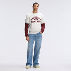 Washington Commanders IconicFleece Short Sleeve Sweatshirt - Oatmeal - Fanatics