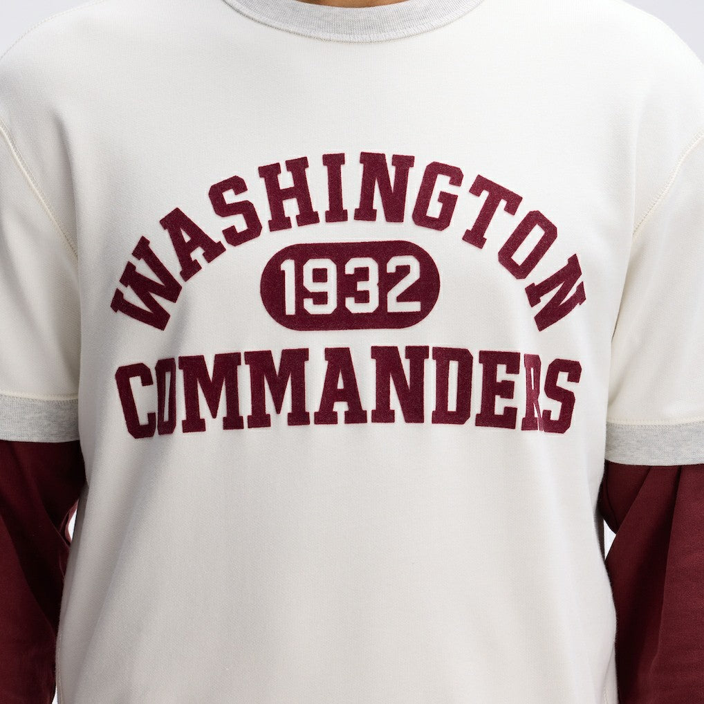 Washington Commanders IconicFleece Short Sleeve Sweatshirt - Oatmeal - Fanatics