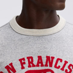 San Francisco 49ers IconicFleece Short Sleeve Sweatshirt - Heather Gray - Fanatics