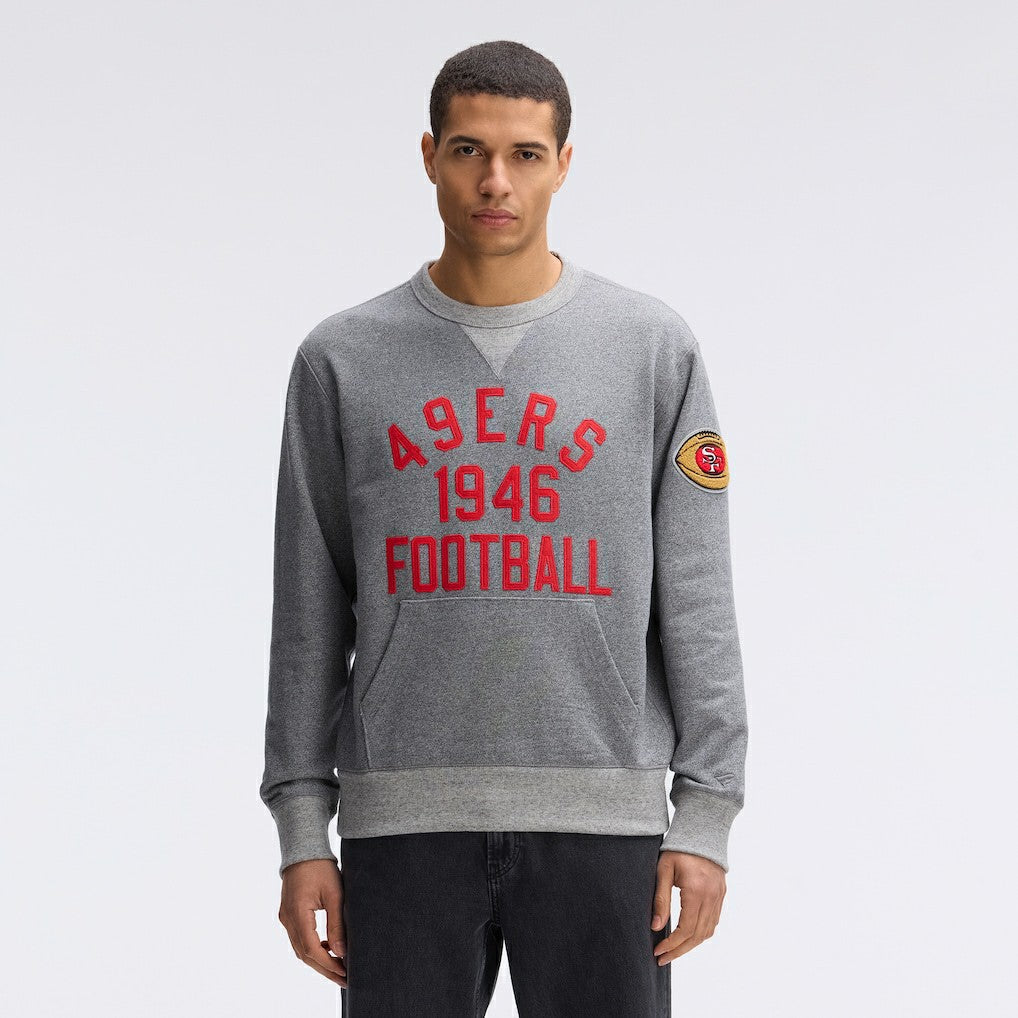 San Francisco 49ers IconicFleece Pocket Sweatshirt - Athletic Heather Gray - Fanatics