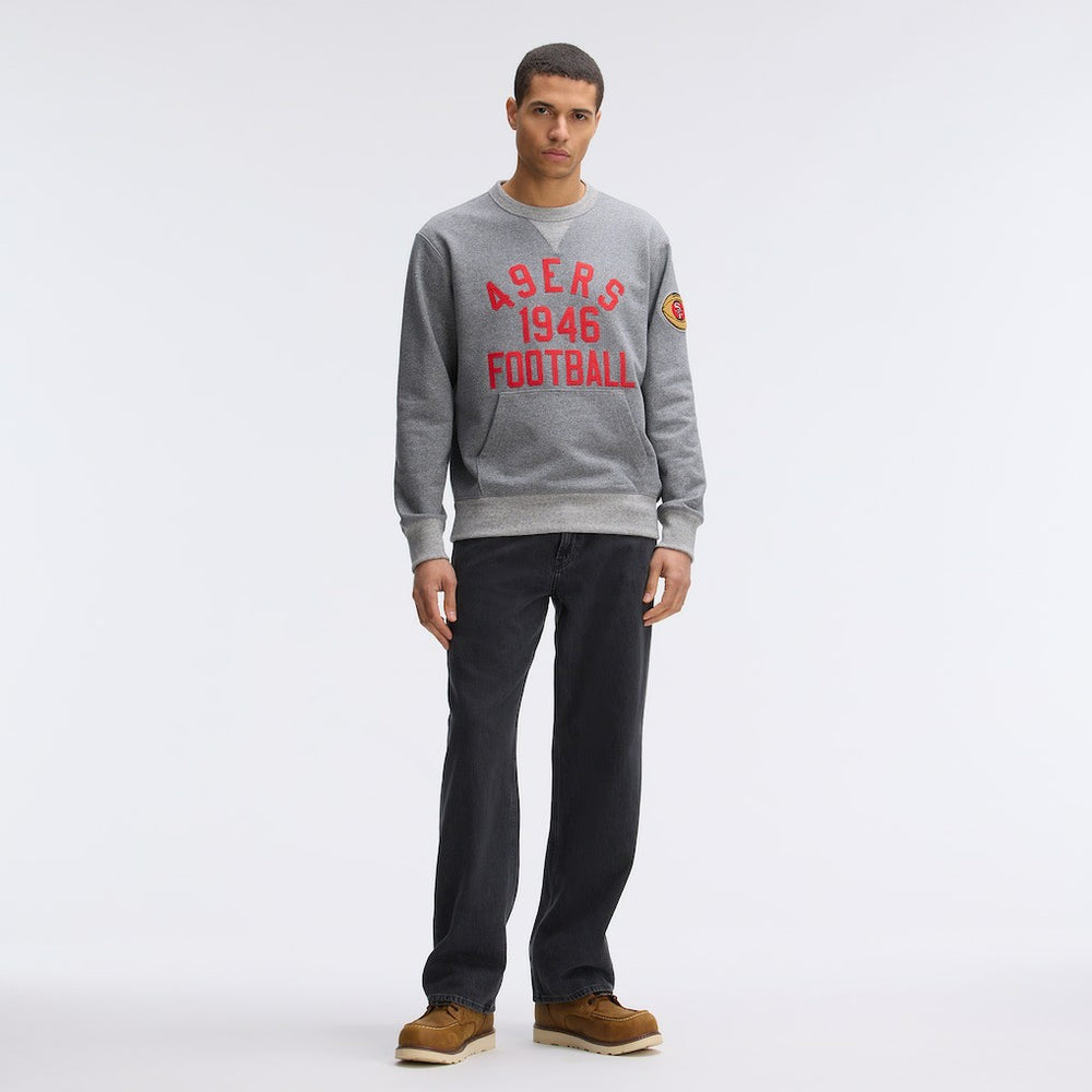 San Francisco 49ers IconicFleece Pocket Sweatshirt - Athletic Heather Gray - Fanatics