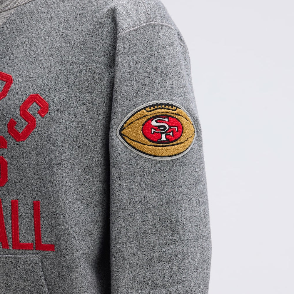 San Francisco 49ers IconicFleece Pocket Sweatshirt - Athletic Heather Gray - Fanatics