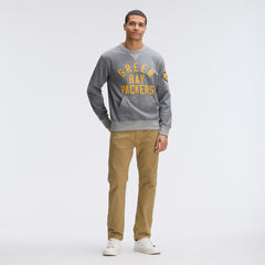 Green Bay Packers IconicFleece Pocket Sweatshirt - Athletic Heather Gray - Fanatics