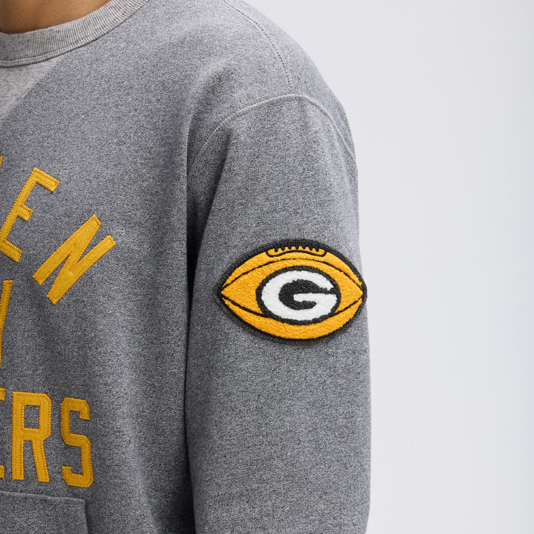 Green Bay Packers IconicFleece Pocket Sweatshirt - Athletic Heather Gray - Fanatics