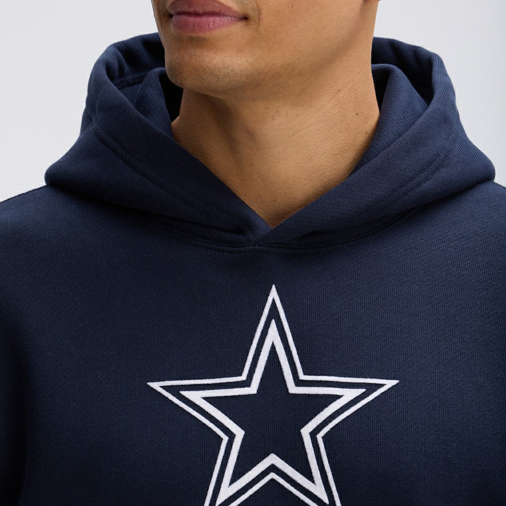 Dallas Cowboys IconicFleece Flocked Hoodie - Navy - Fanatics