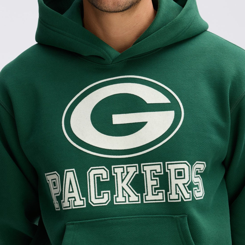 Green Bay Packers IconicFleece Flocked Hoodie - Green - Fanatics