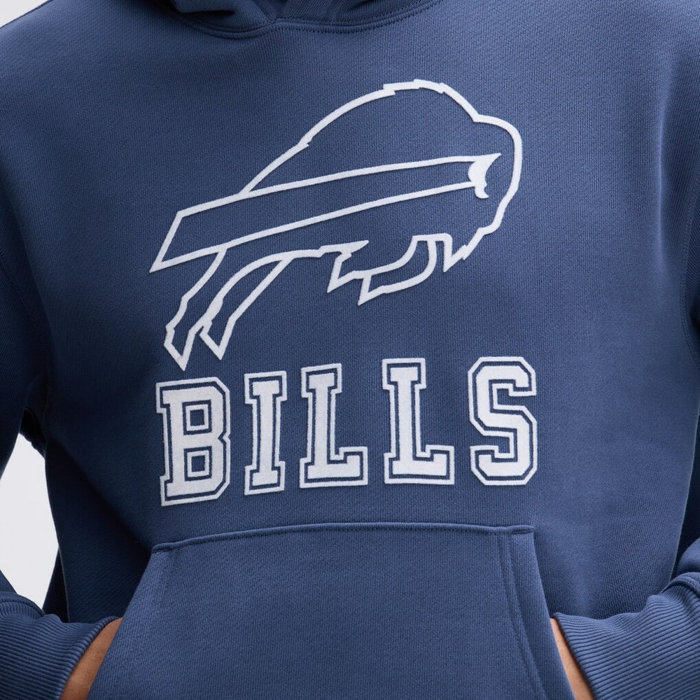 Buffalo Bills IconicFleece Flocked Hoodie - Royal - Fanatics