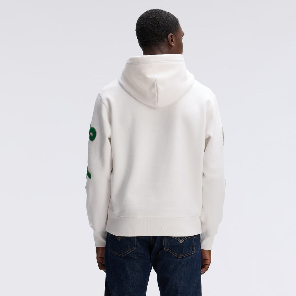 Philadelphia Eagles IconicFleece Letterman Hoodie - Oatmeal - Fanatics