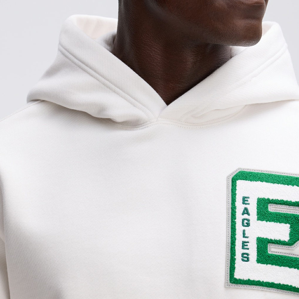 Philadelphia Eagles IconicFleece Letterman Hoodie - Oatmeal - Fanatics