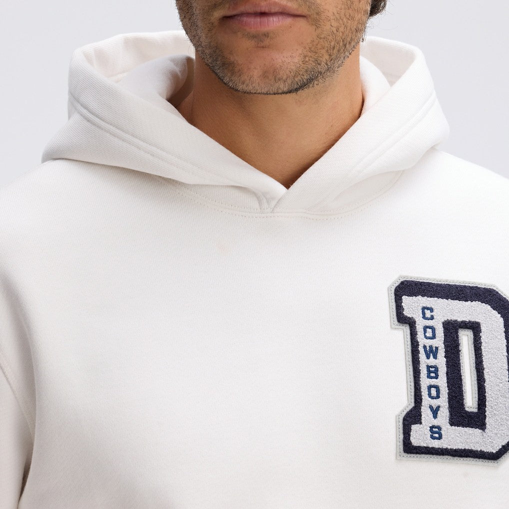 Dallas Cowboys IconicFleece Letterman Hoodie - Oatmeal - Fanatics