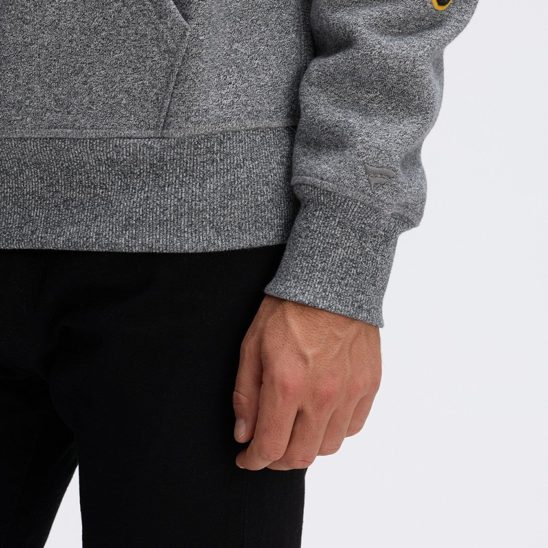 Green Bay Packers IconicFleece Letterman Hoodie - Athletic Heather Gray - Fanatics