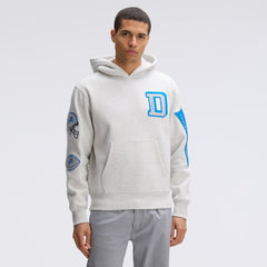 Detroit Lions IconicFleece Letterman Hoodie - Heather Gray - Fanatics