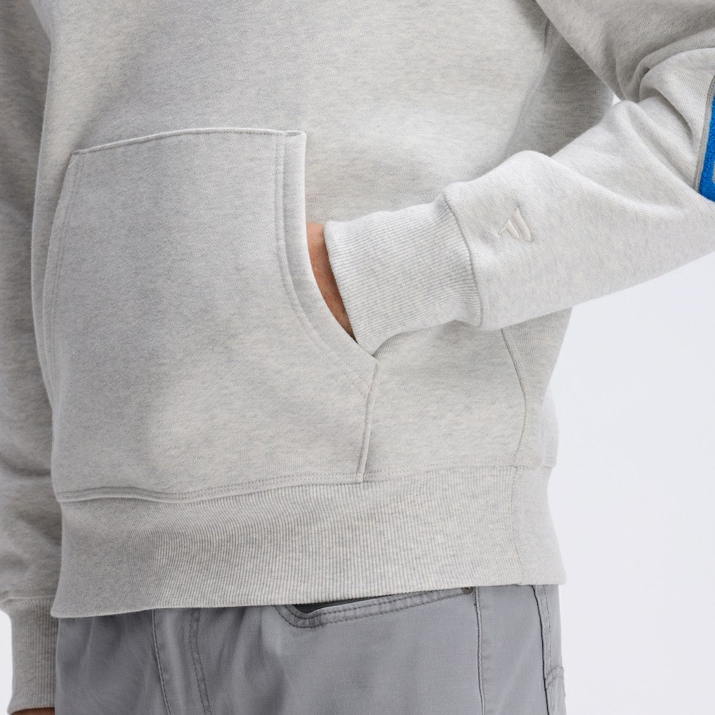 Detroit Lions IconicFleece Letterman Hoodie - Heather Gray - Fanatics