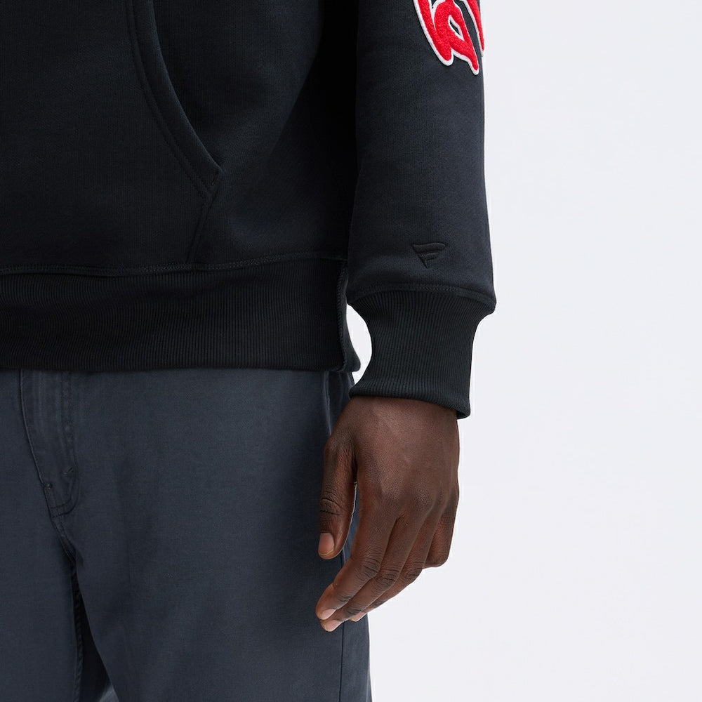 Kansas City Chiefs IconicFleece Letterman Hoodie - Black - Fanatics