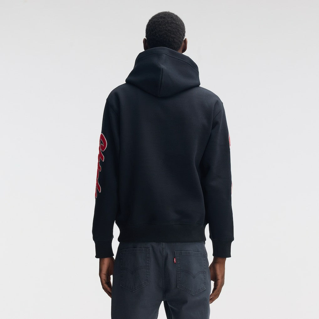 Kansas City Chiefs IconicFleece Letterman Hoodie - Black - Fanatics