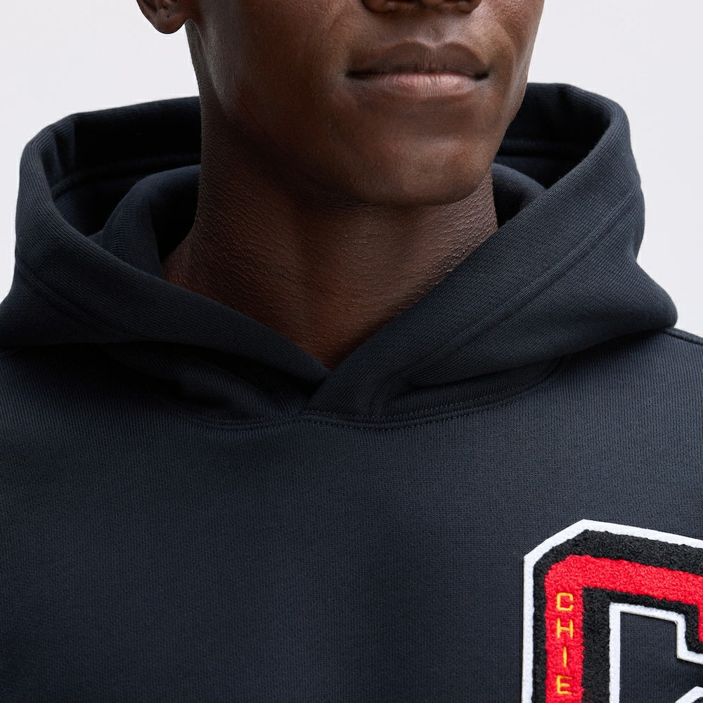 Kansas City Chiefs IconicFleece Letterman Hoodie - Black - Fanatics