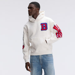 Buffalo Bills IconicFleece Letterman Hoodie - Oatmeal - Fanatics