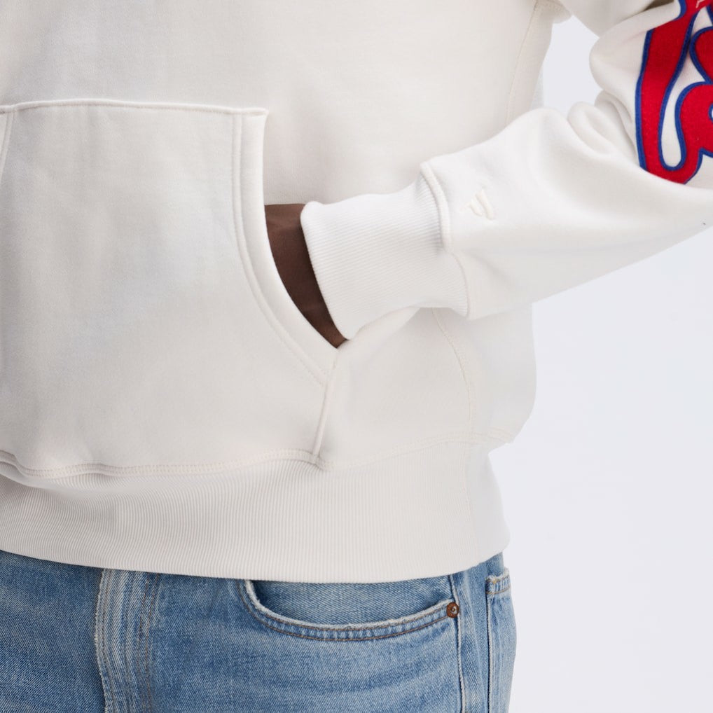 Buffalo Bills IconicFleece Letterman Hoodie - Oatmeal - Fanatics