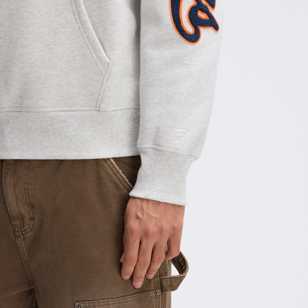 Chicago Bears IconicFleece Letterman Hoodie - Heather Gray - Fanatics