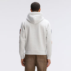Chicago Bears IconicFleece Letterman Hoodie - Heather Gray - Fanatics