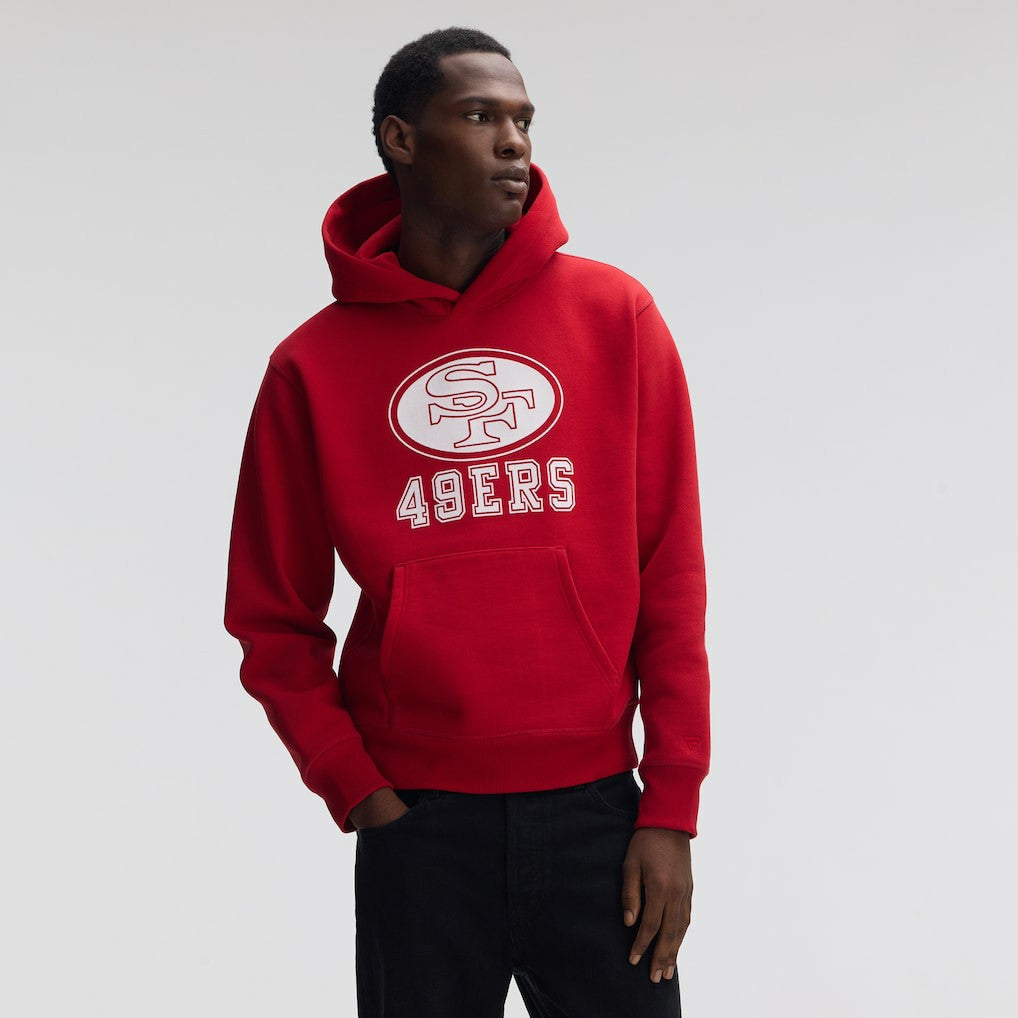 San Francisco 49ers IconicFleece Flocked Hoodie - Scarlet - Fanatics