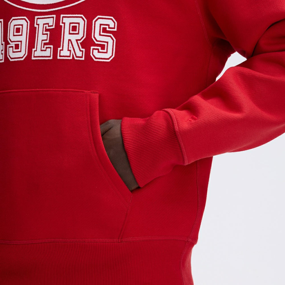 San Francisco 49ers IconicFleece Flocked Hoodie - Scarlet - Fanatics