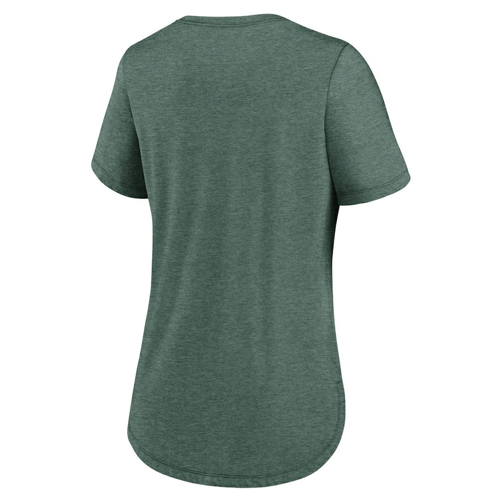 New York Jets Women's The City Never Sleeps Tri-Blend T-Shirt - Heather Green - Nike