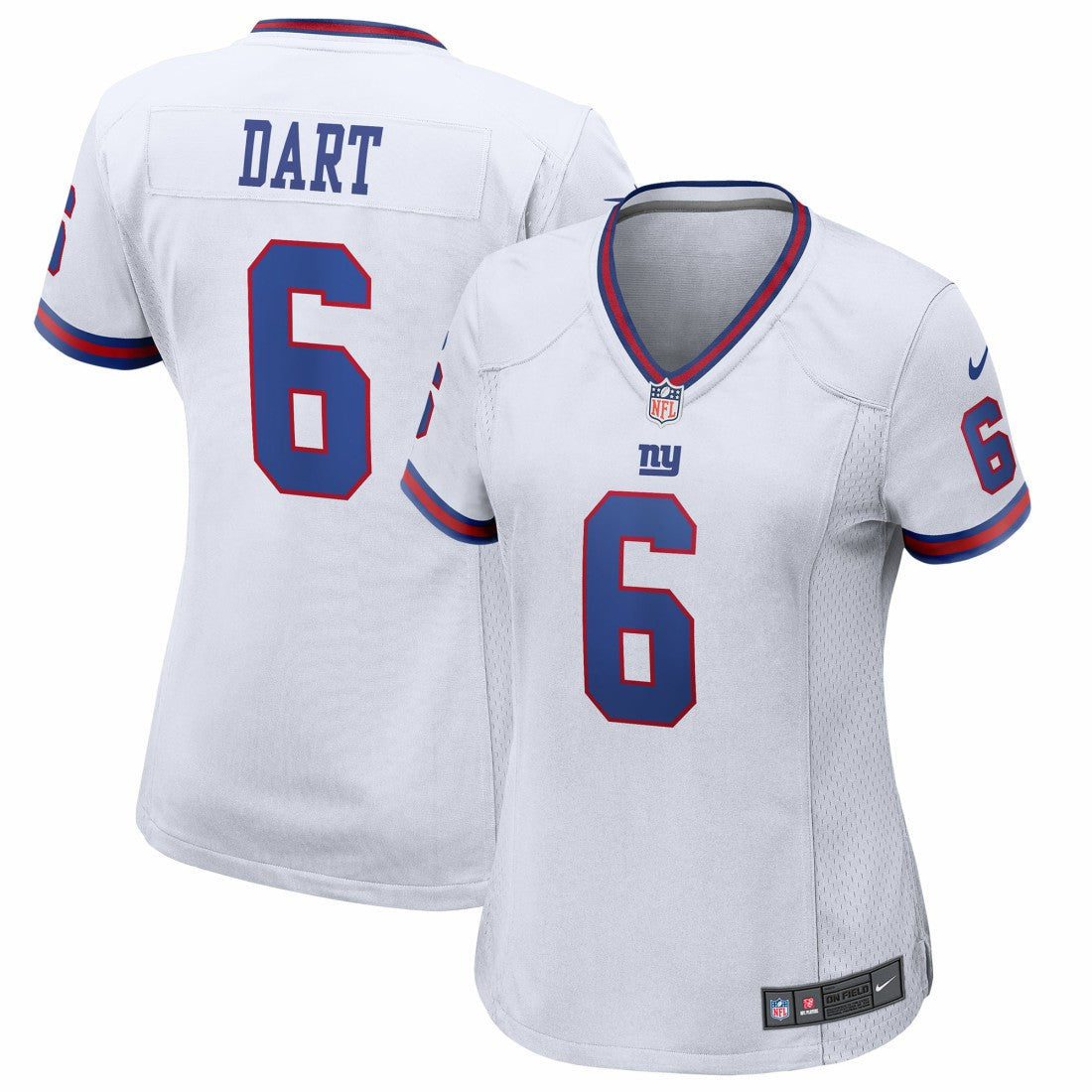 Jaxson Dart New York Giants Women's Alternate Vintage White Game Jersey - White - Nike