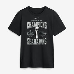 Seattle Seahawks Super Bowl LX Champions Locker Room Trophy Collection Replica Tall T-Shirt - Black - Nike