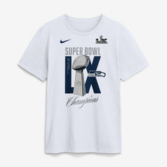 Seattle Seahawks Super Bowl LX Champions Lombardi Trophy T-Shirt - White - Nike