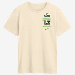 Seattle Seahawks Super Bowl LX Champions Long Ball T-Shirt - Natural - Nike