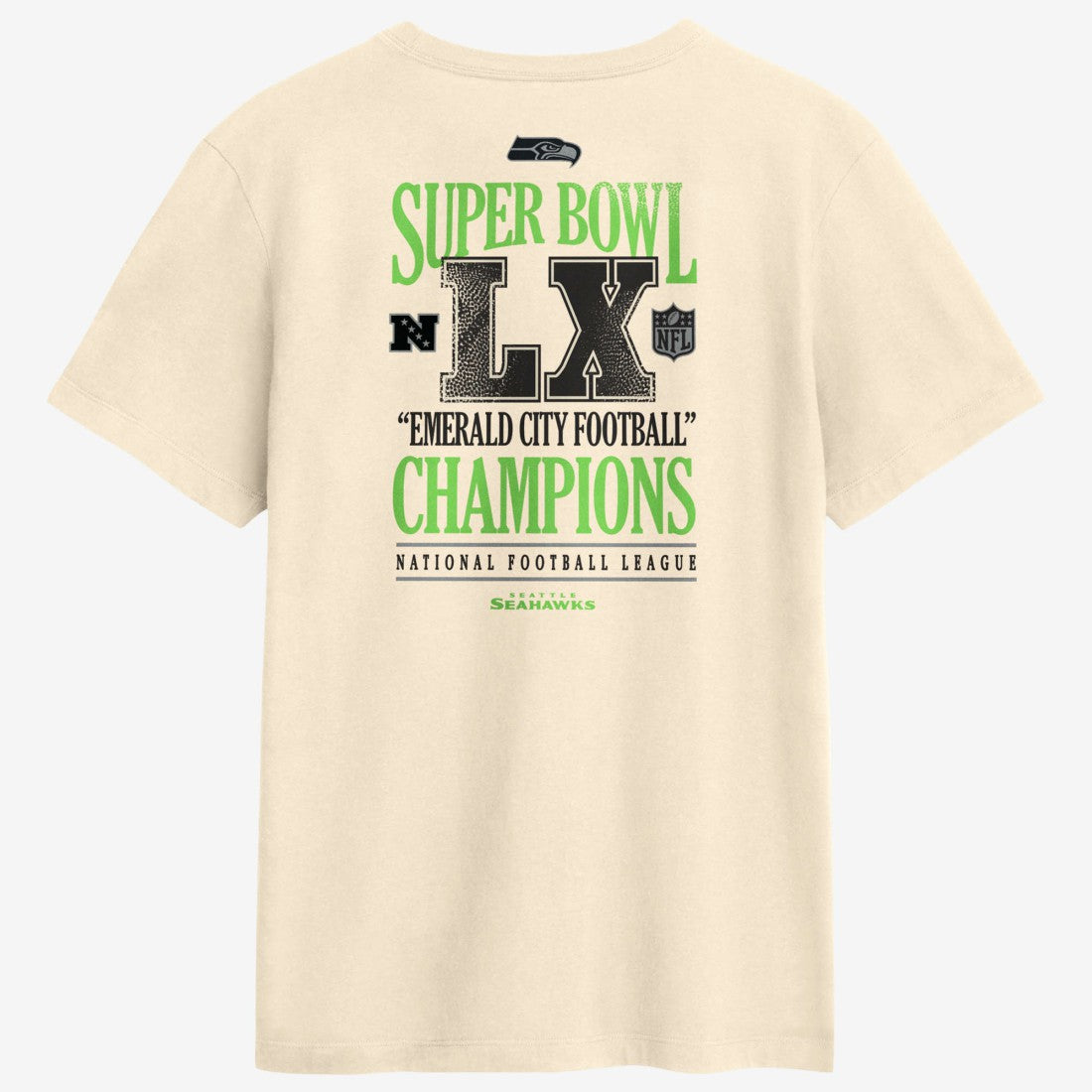 Seattle Seahawks Super Bowl LX Champions Long Ball T-Shirt - Natural - Nike